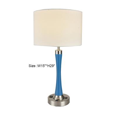 China Newly-designed UL CUL Listed Super 8 Project Hotel Light Guest Room Lamp With Usb Port And Outlet for sale