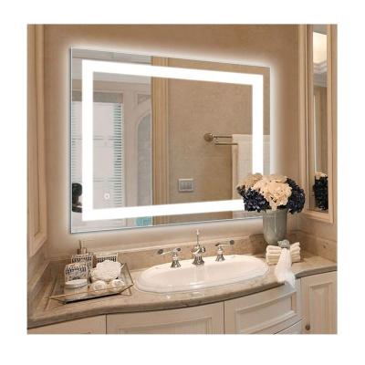 China 5 Ply LED Mirror Touch Screen Illuminated Copper Freestanding Bath Mirrors For Hotel for sale