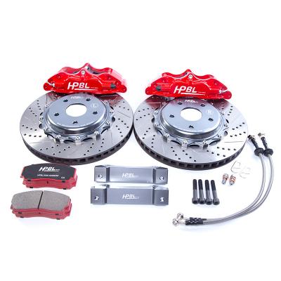 China Factory Wholesale Aluminum Alloy Modified Brake System 4Pot Brake System Piston HP5200 Caliber Disc 330MM 345MM Forged Rims Four Big 17 Inch Brake Kit for sale