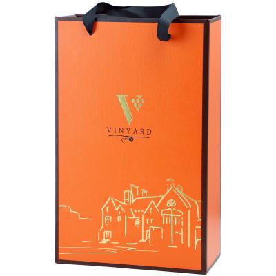 China Recyclable Wholesale Custom Cheap Drawer Corrugated Red Wine Kraft Paper Gift Box for sale