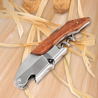 China Wholesale Premium Rosewood Durable Handle Stainless Steel Wine Opener Corkscrew With Gift Box Wine Bottle Opener for sale