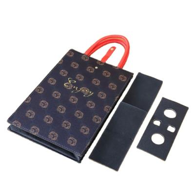 China Beverage Chose Custom Logo Wholesale Custom Made Material PU Wine Bag Gift Bag Leather Box for sale