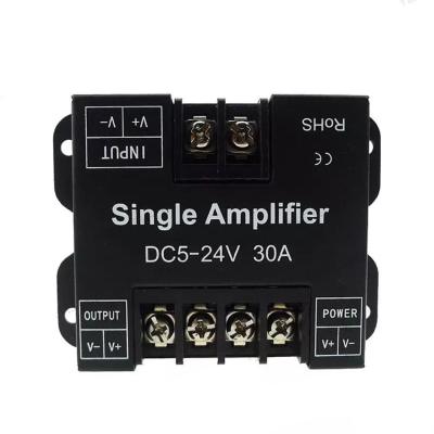 China Smart Single Color Box Repeater Aluminum 1ch Data Lighting Signal Amplifier For 5050 2835 LED Strip Lights DC 5-24V 30A ET-DYY164 for sale