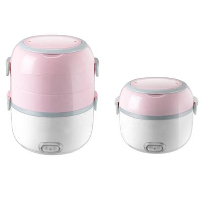 China New Arrival Easily Cleaned Outdoor Electric Food Warmer Three-Layer Lunch Box With Handle for sale