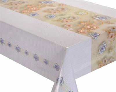 China 270GSM Heavy Duty Clear Vinyl Tablecloth Wipe Clean 0.45mm Thickness 1.37m Width Te koop