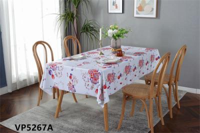 China 1.37m Eettafel Plastic Dekking 0.45mm dik Waterdicht Keukentafelkleed 300GSM Te koop