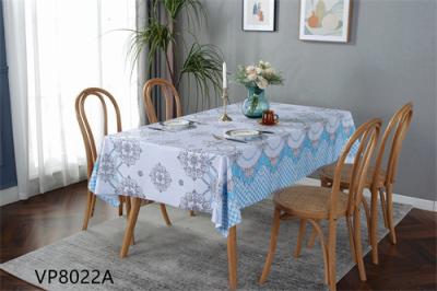 China Prägeartige Blumender wachstuch-Tischdecken-137cm Stärke Breiten-Polyester-der Tischdecke-0.25mm zu verkaufen