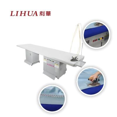 China Lihua home textile production machine steam ironing wrinkle removal & setting fully automatic steam ironing table for sale