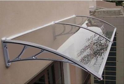 China Plastic Bracket Clear Solid Polycarbonate Window Awning Anti-UV Protection for sale