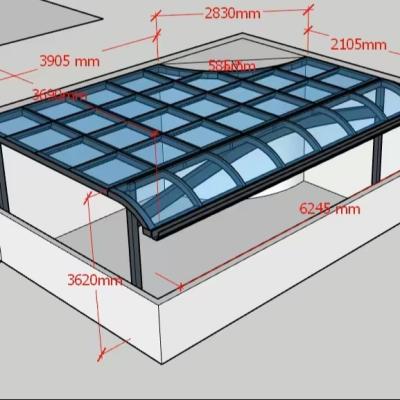 China Customized Aluminium  Support Awning With Polycarbonate Sheet Roofs for sale