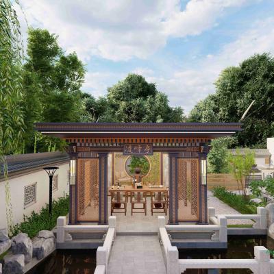 China New Chinese Style Aluminum Alloy Garden Pavilion Arbor Kiosk Modern Take On Traditional Aesthetics for sale