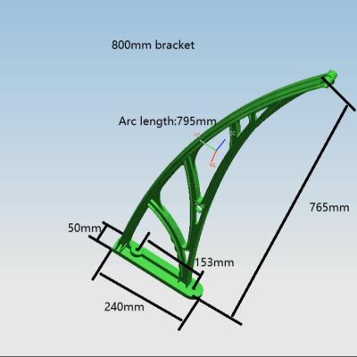 China 600 Length Adjustable durable plastic bracket with Noise Proof Polycarbonate Board for your balcony awning for sale