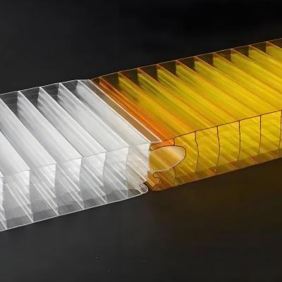 China 40mm Yellow Polycarbonate Sheet with Plug-Pattern Texture for Structural Rigidity and Enhanced Light Diffusion for sale