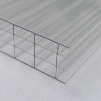 China OEM transparent 20mm Four-Layer Plastic Polycarbonate hollow Sheet with Excellent Thermal Insulation and Impact Resistance à venda