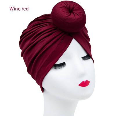 China New Milk Ball Cap Multifunctional Silk Knot Turban Muslim Headscarf Headscarf Hat For Women for sale