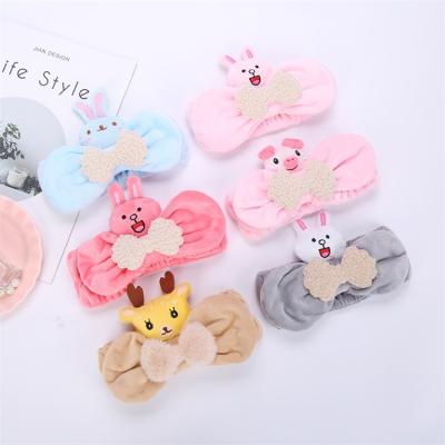 China Bow Headband Elk Rabbit Wash Face Spa Animal Hair Band Custom Cheap Lovely Fashion Trendy Cartoon for sale