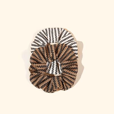 China New 2021 European and American style plaid hair scrunchies girls hair accessories autumn and winter stripe hair tie rope for women for sale