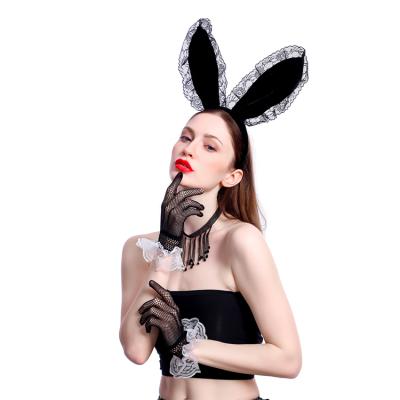 China New Fashion Animal Headband Rabbit Ear Headband Halloween Cosplay Rabbit Ears Hair Accessories Large for sale