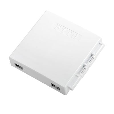 China Open Type 86 ABS Desktop Ftth OTB 2 Core Termination Small Fiber Optic Wall Mount Box for sale