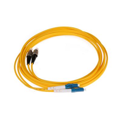 China LC-FC 9/125um G652/G655/G657 fiber optic jumper single mode fiber patch cord fiber optic cable for sale