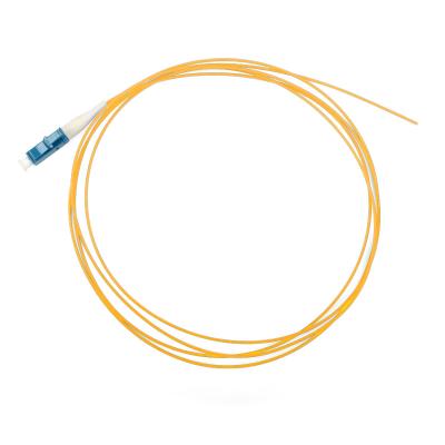 China Telecommunication Free Sample Yellow Color LC UPC Optical Pigtail SM 1meter FTTH 0.9mm Pigtail for sale