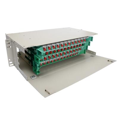 China FTTH FTTB FTTX ODF Network 24/48/72 Core FC Port Fiber Optic Rack Mount Optical Distribution Frame Without Splice Tray for sale