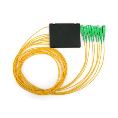 China FTTH FTTB FTTX Network 1X8 SC/APC 1310/1550 PLC Splitter Module Passive Optical Splitter with 2.0mm fiber pigtails for sale