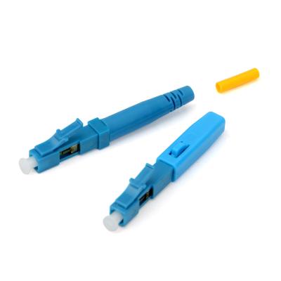 China Low insertion loss and repeated use flat around cable adapter quick ftth LC UPC prepolished field installable quick connector for sale