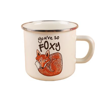 China Viable Customized Printed Unicorn Enamel Mugs Factory Wholesale for sale