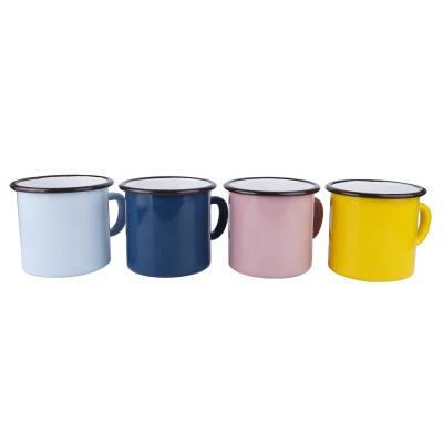 China Viable enamel utensils manufacturers supply custom rim enamel mugs enamel mugs can be customized logo for sale