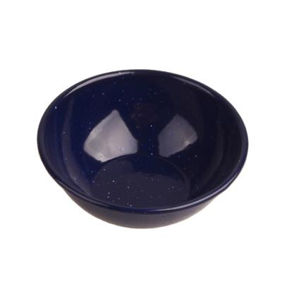 China Viable Wholesale Dark Blue Small Enamel Bowls Black Enamel Bowl for sale