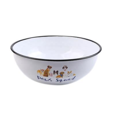 China Sustainable Wholesale Kitchen Enamel Bowls Good Price Thickness 05mm 0.6mm Soup Bowl For Dinner for sale