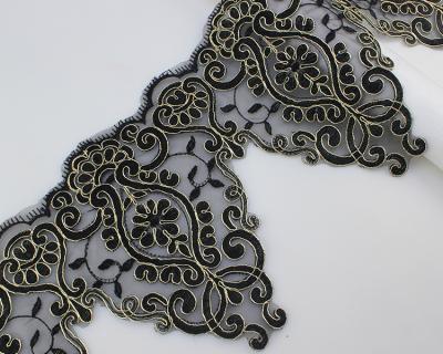 China Bridal Bone Lace Wedding Car Bone Lace 2022 Viable Hot Sale 26cm Wide Beautiful Embroidery for sale