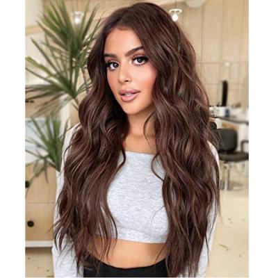 China Custom Wholesale Synthetic Body Wave Lace Wigs Cheap Heat Resistant Synthetic Hair Wigs For Headband Synthetic Wig for sale