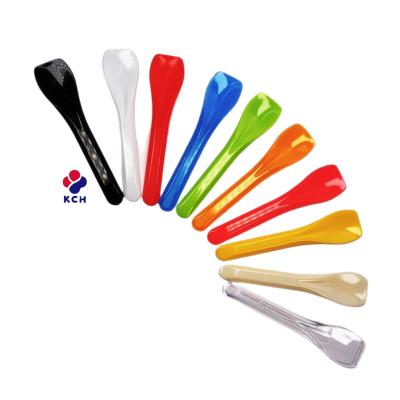 China Sustainable Colored Yogurt Pudding Ice Cream Plastic Spoon for sale