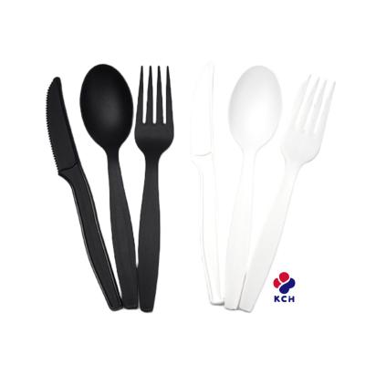 China Sustainable Plastic Spoon Fork Knives For To Go Lunch Disposable Cutlery for sale