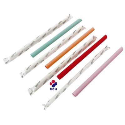 China Sustainable Custom Logo Individually Printed Wrapped Drinking Straws for sale