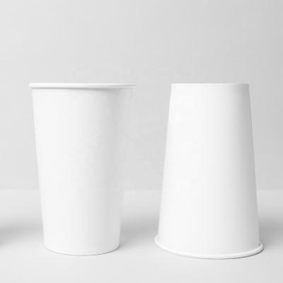 China White Paper Disposable Empty Coffee Cup for sale