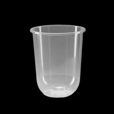 China 16oz U Shape Sustainable PP Hard Disposable Plastic Cup for sale