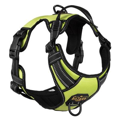 China Front Range Custom Logo Reflective workable no pull dog harness with handle for sale