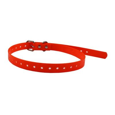 China 19mm GPS Spare TPU Custom Orange Dog Collar For Training for sale