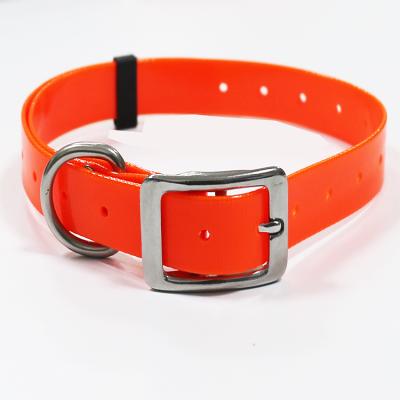 China Durable Anti-rust Odorless TPU Dog Collar With Stainless Steel Buckle And D-Ring for sale