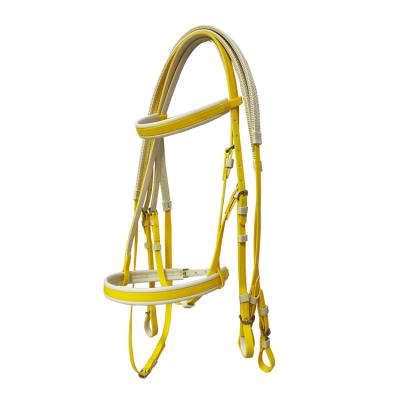 China English Saddle 100% Eco-Friendly Colored Classic English PVC Horse Bridles And Restraining Plain Noseband for sale