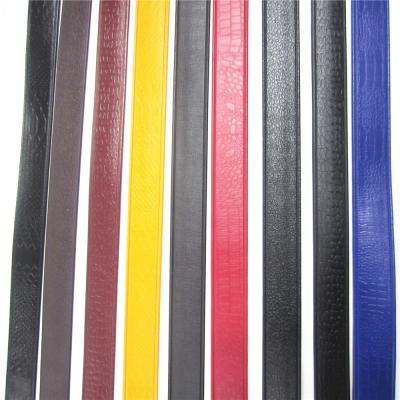 China Other Surface Embossed PVC Coated Webbing Strap For Fancy Belt for sale