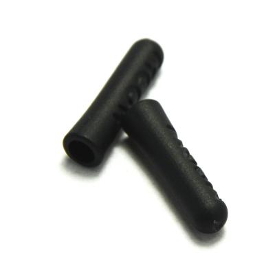 China Durable Black Color Debossed Logo TPU Rubber Injection Tips For String for sale