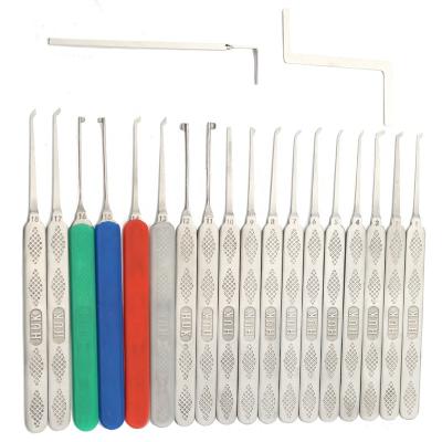 China Civil Locksmith Tools HUK 18pcs Single Hooks Lock Picks Home Tools HUK 18pcs Civil Stainless Steel Single Hook Opening for sale