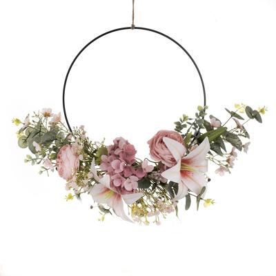 China Modern Artificial Flower CF01089 Garland Ranunculus Lily Hydrangea Hot Selling Party Decoration for sale