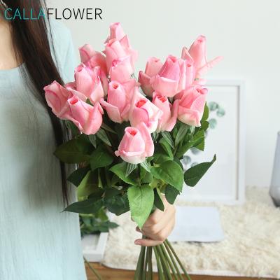 China Real Touch Rose Wedding Bouquets Wholesale Artificial Rose White Flower Natural Touch MW59999 for sale