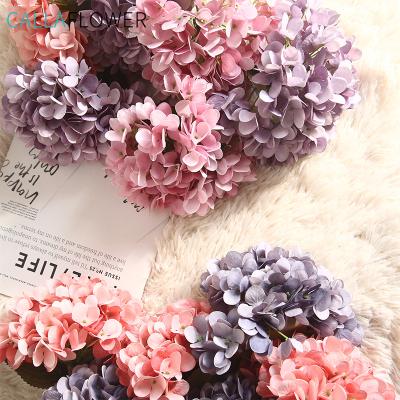 China Handmeade Natural Porcelain Hydrangea Spray Christmas Artificial Flowers Pastoral Decor New for sale