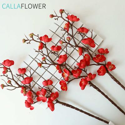 China Artificial Natural Touch Plum Blossom Simulated Cherry Blossom Flowers for Chinese Decorative Natural Touch Flowers and Home Decoration Garlands for sale